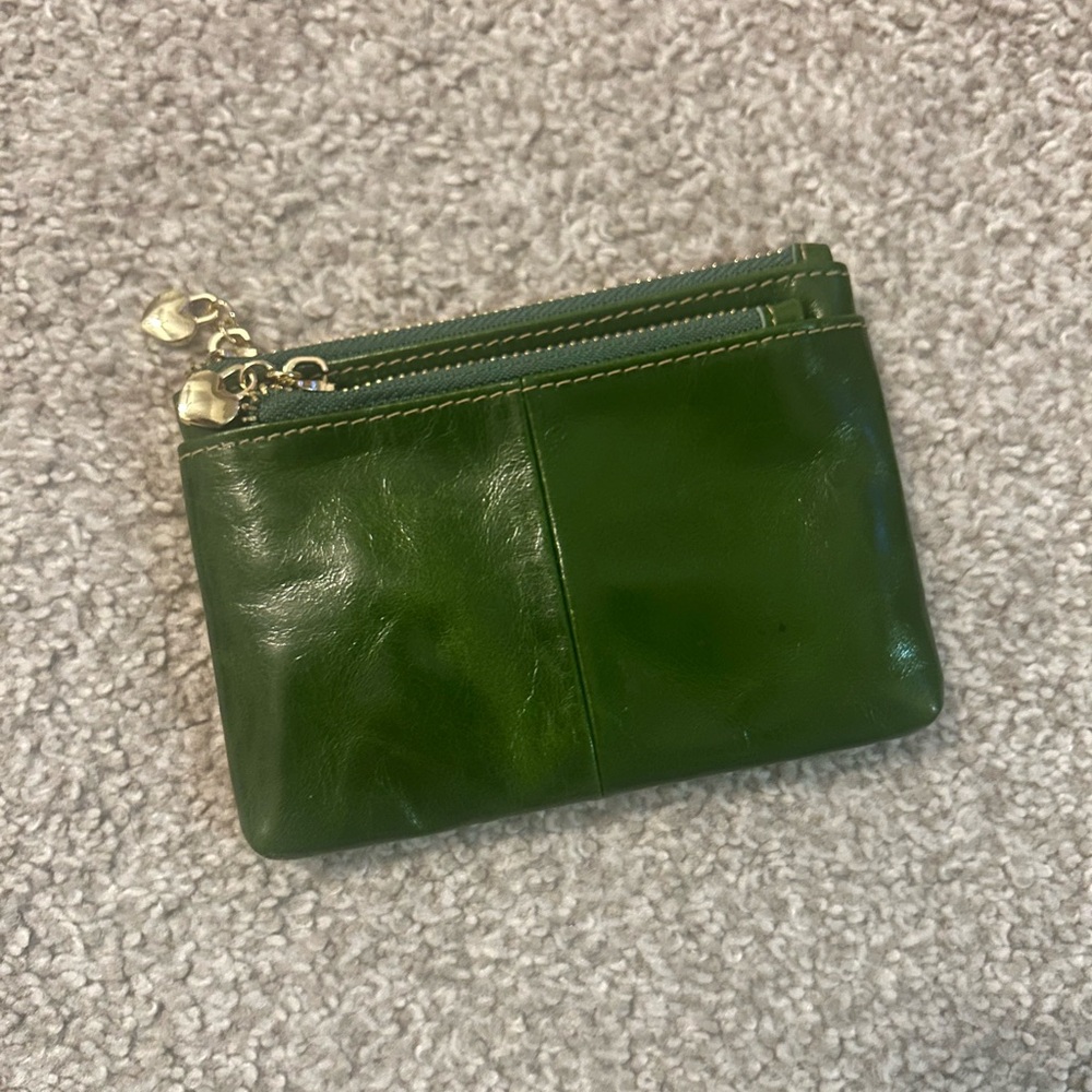 Green Leather Women's Pouch